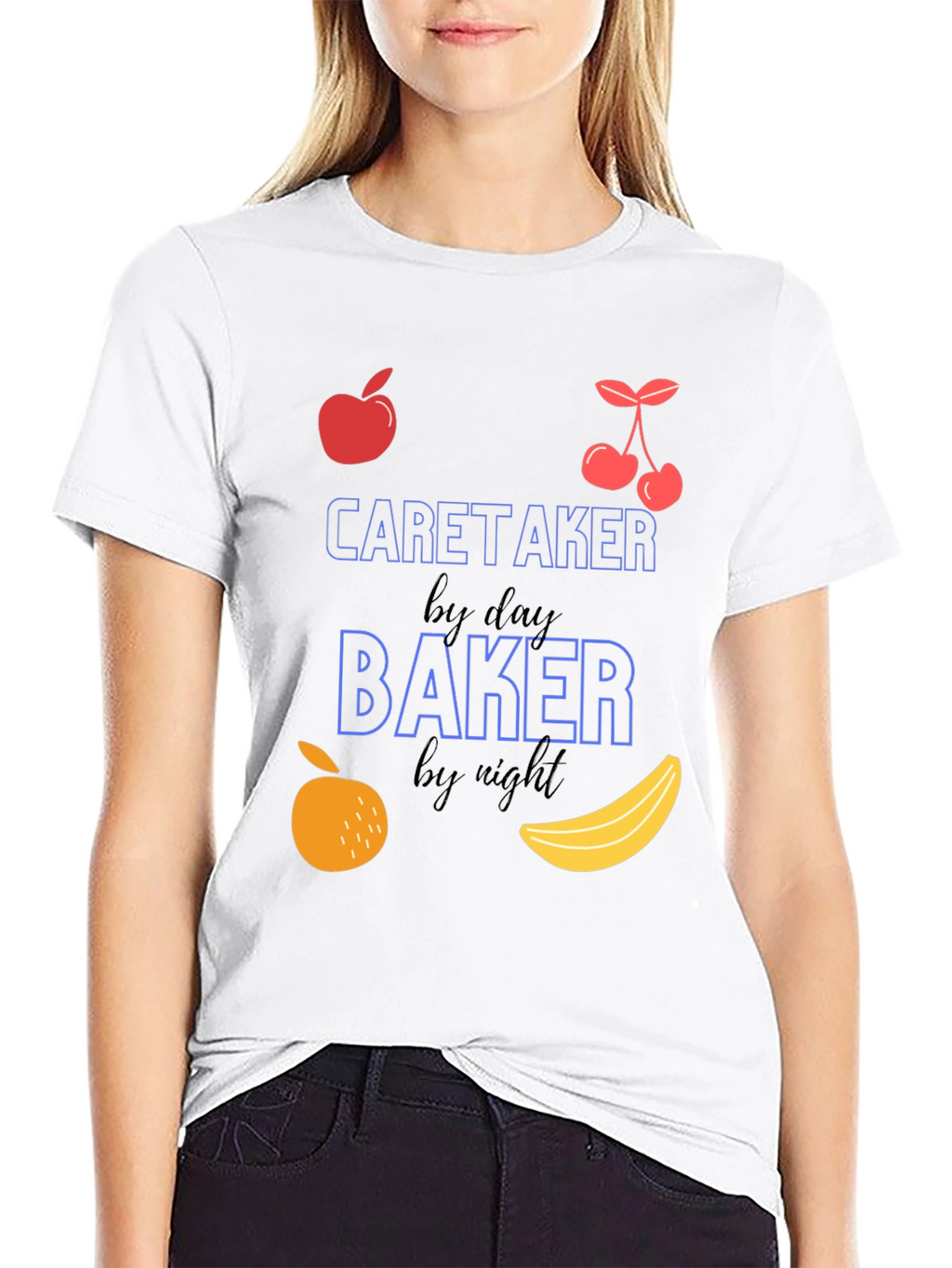Caretaker by Day Baker by Night Graphic Tee