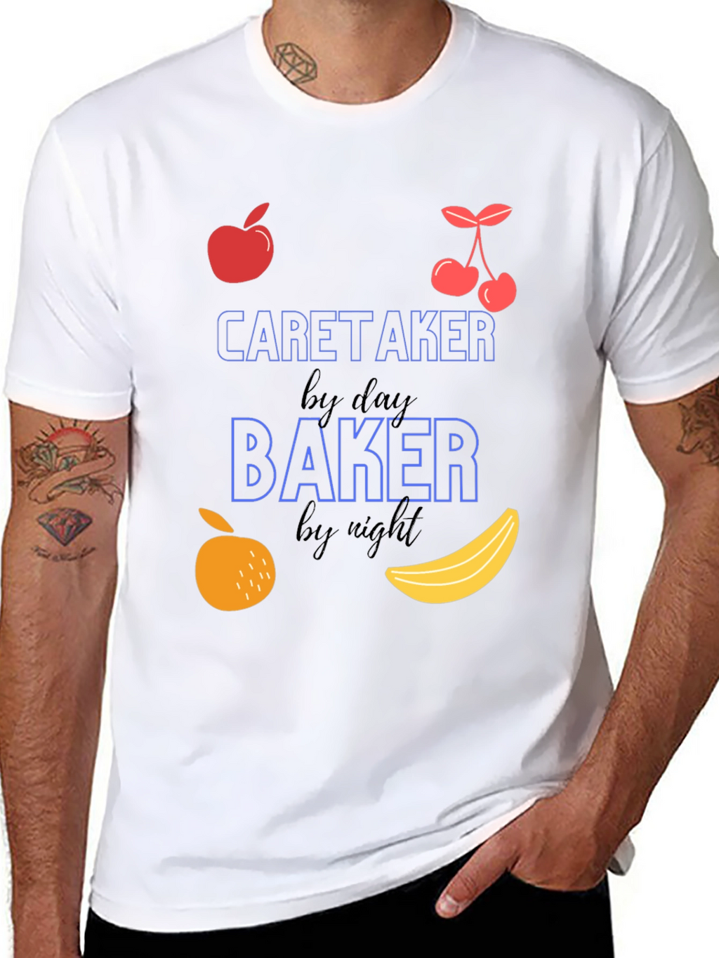 Caretaker by Day Baker by Night Graphic Tee