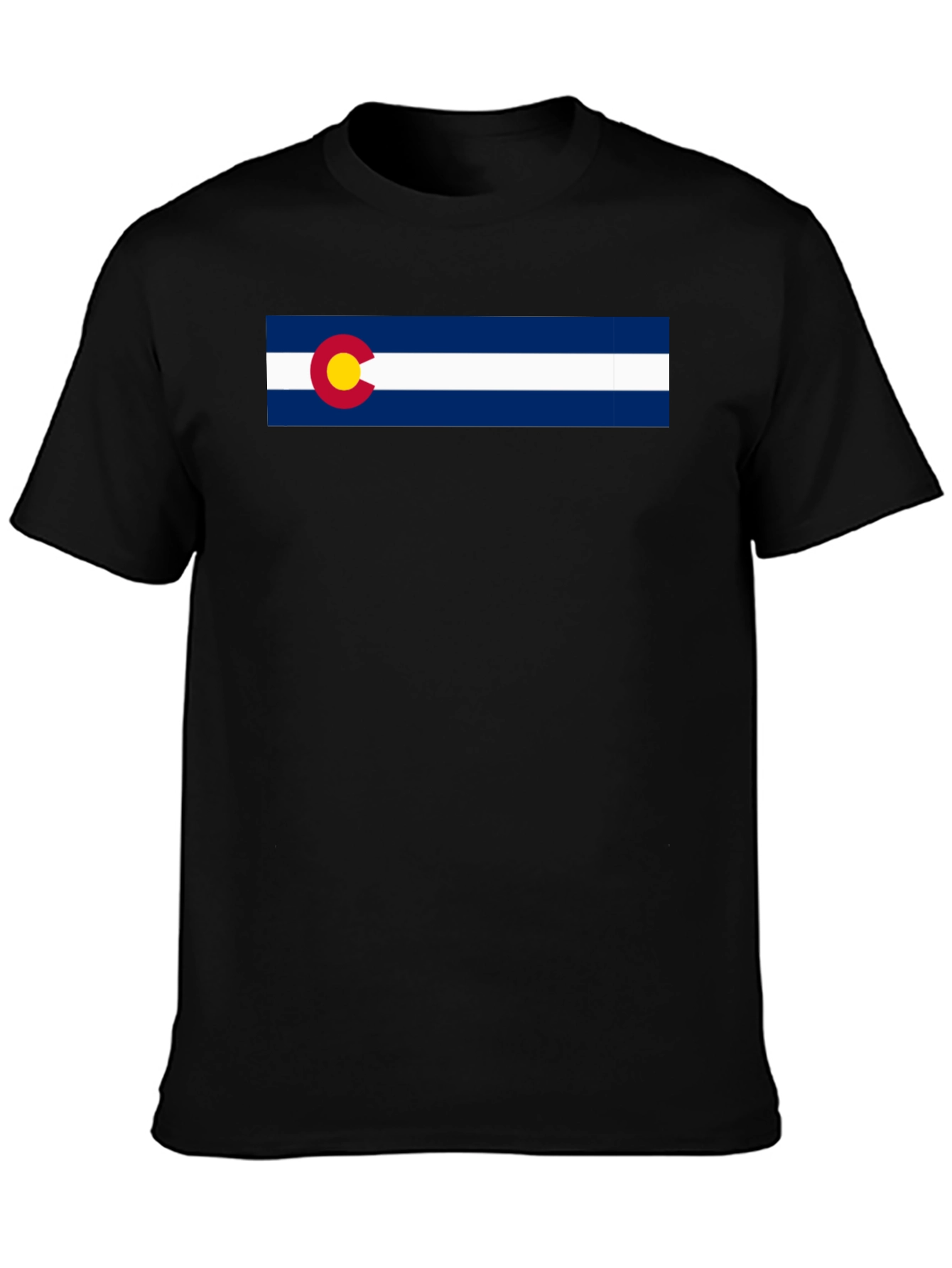 Colorado Flag Graphic Tee - Classic Crew Neck Shirt