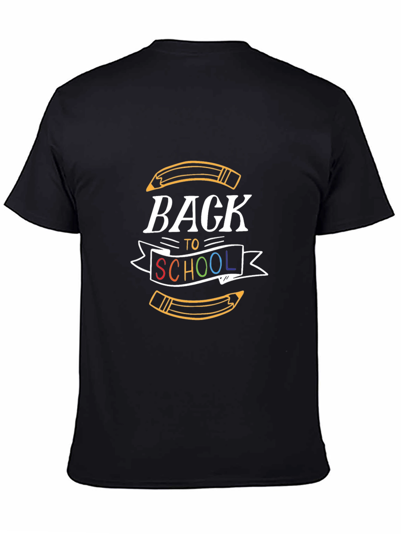 Back to School Graphic Tee - Black Cotton T-Shirt