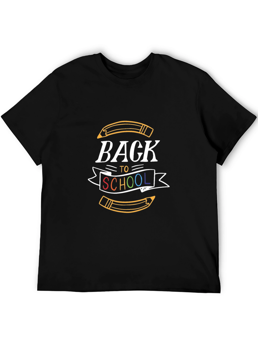 Back to School Graphic Tee - Black Cotton T-Shirt