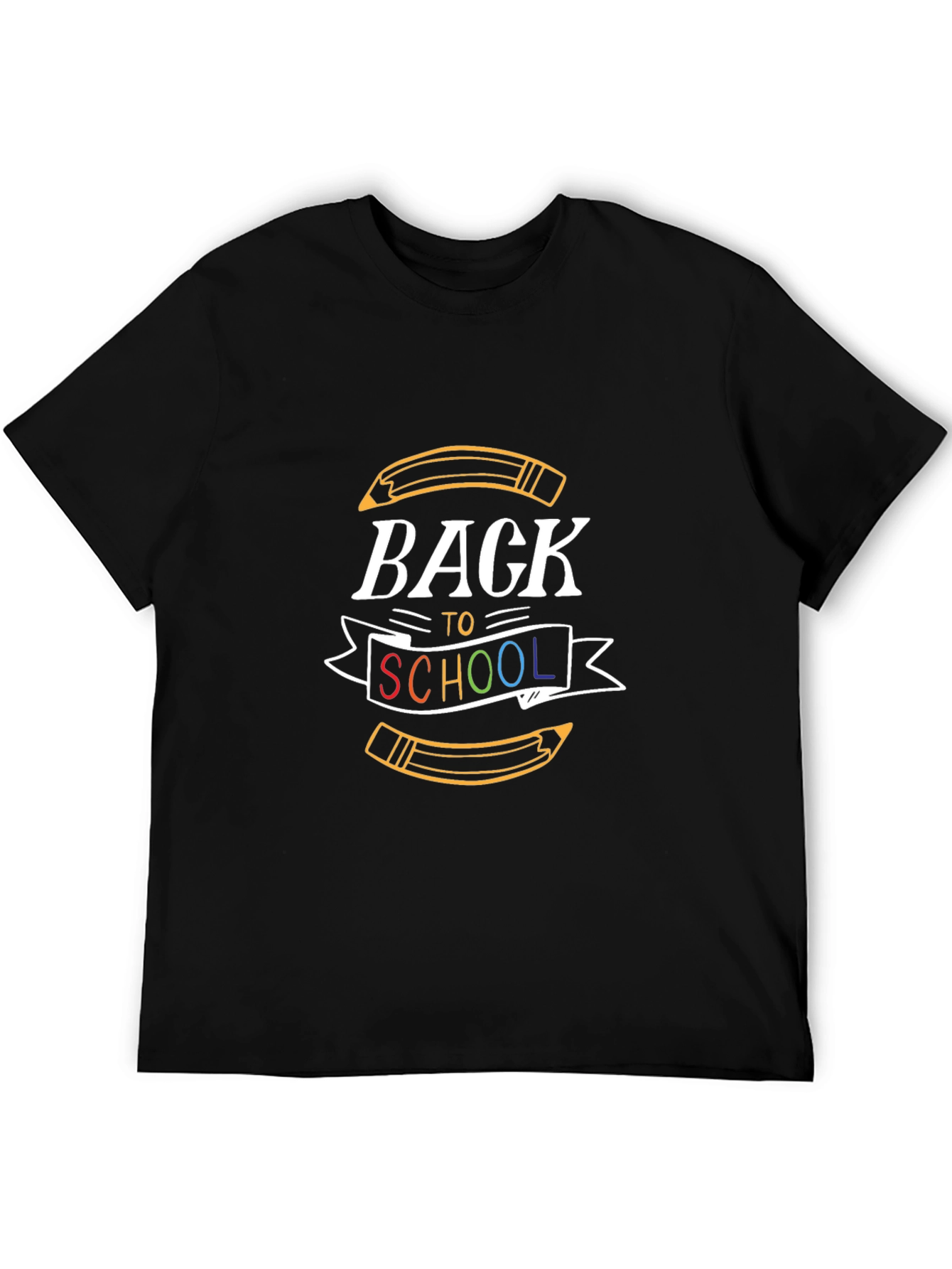 Back to School Graphic Tee - Black Cotton T-Shirt