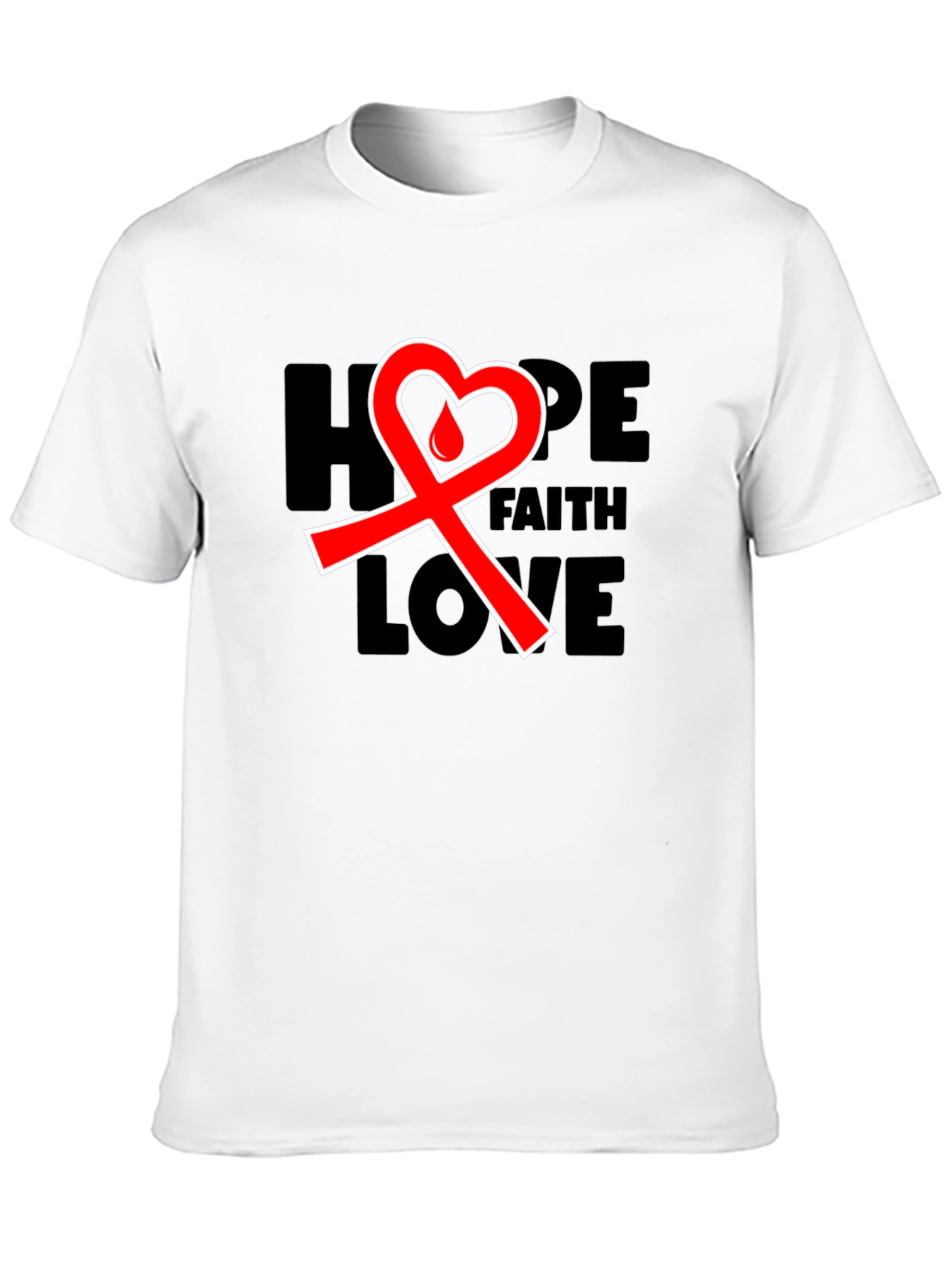 Hope Faith Love Ribbon T-Shirt