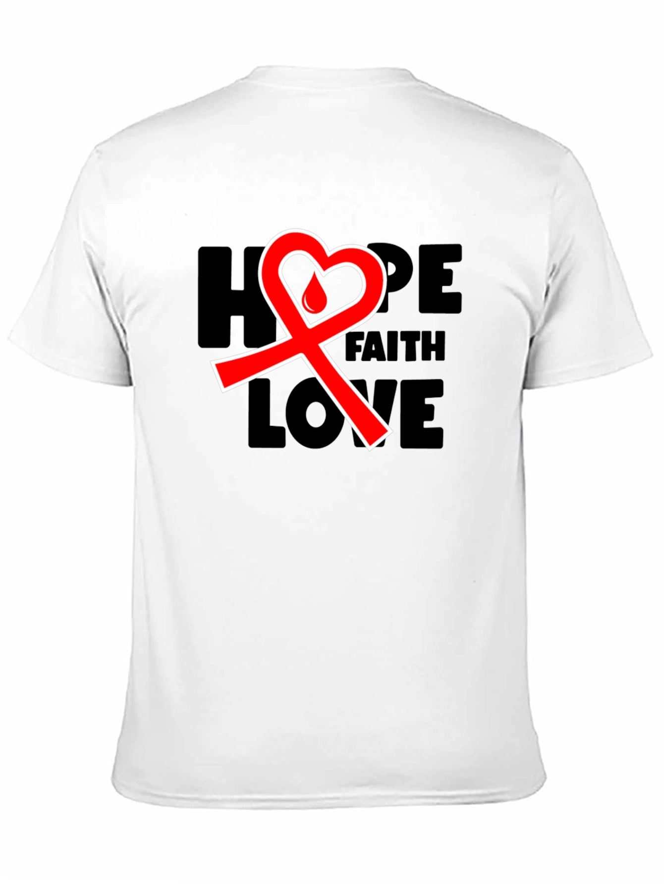 Hope Faith Love Ribbon T-Shirt