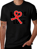 Hope Faith Love Ribbon T-Shirt