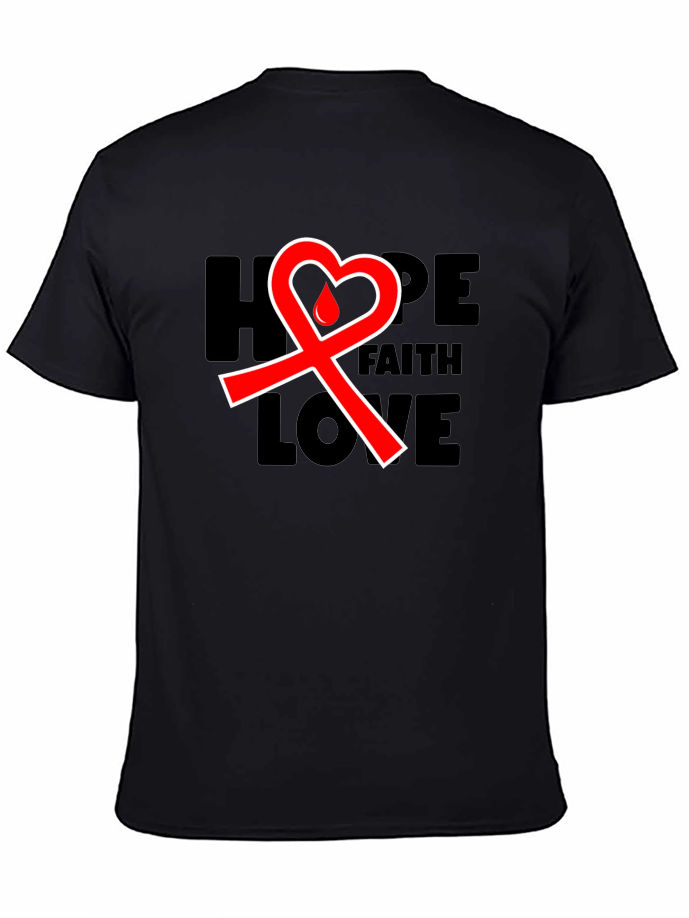 Hope Faith Love Ribbon T-Shirt