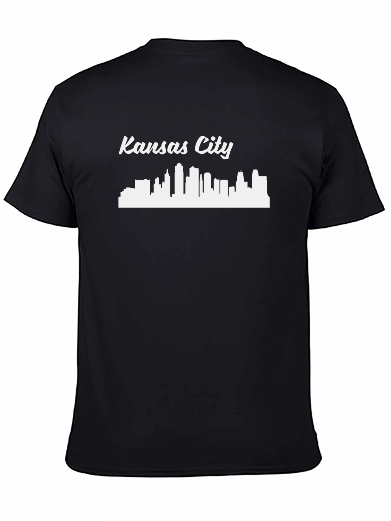 Kansas City Skyline Graphic Tee - Black Cotton T-Shirt