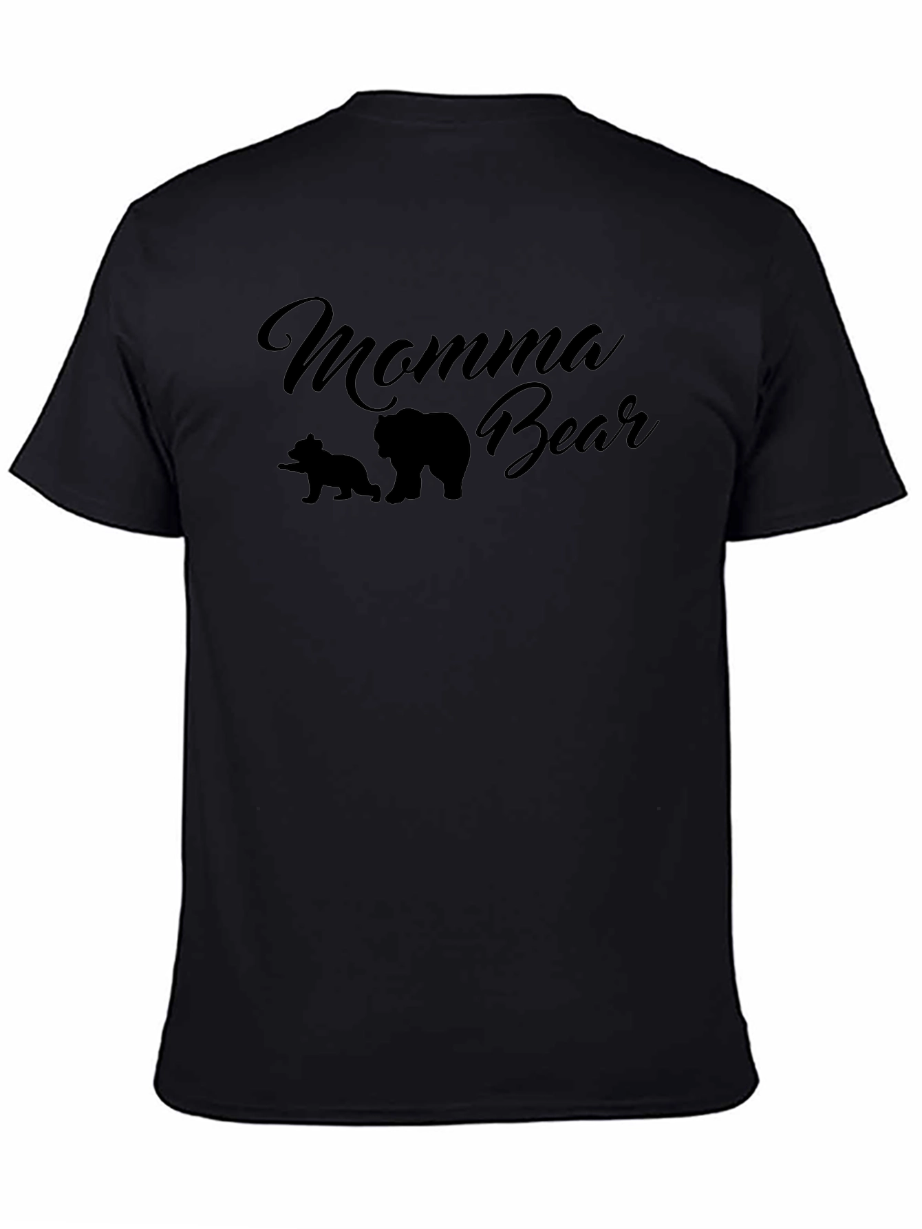 Momma Bear Graphic Tee - Black Crewneck