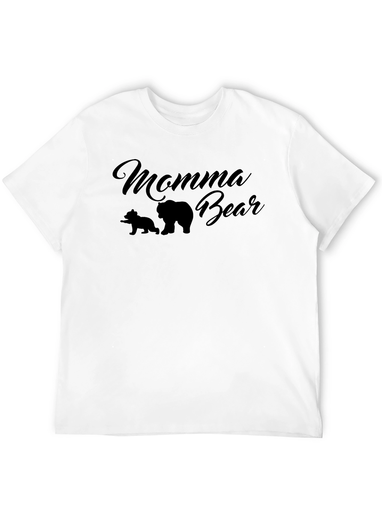 Momma Bear Graphic Tee - Black Crewneck