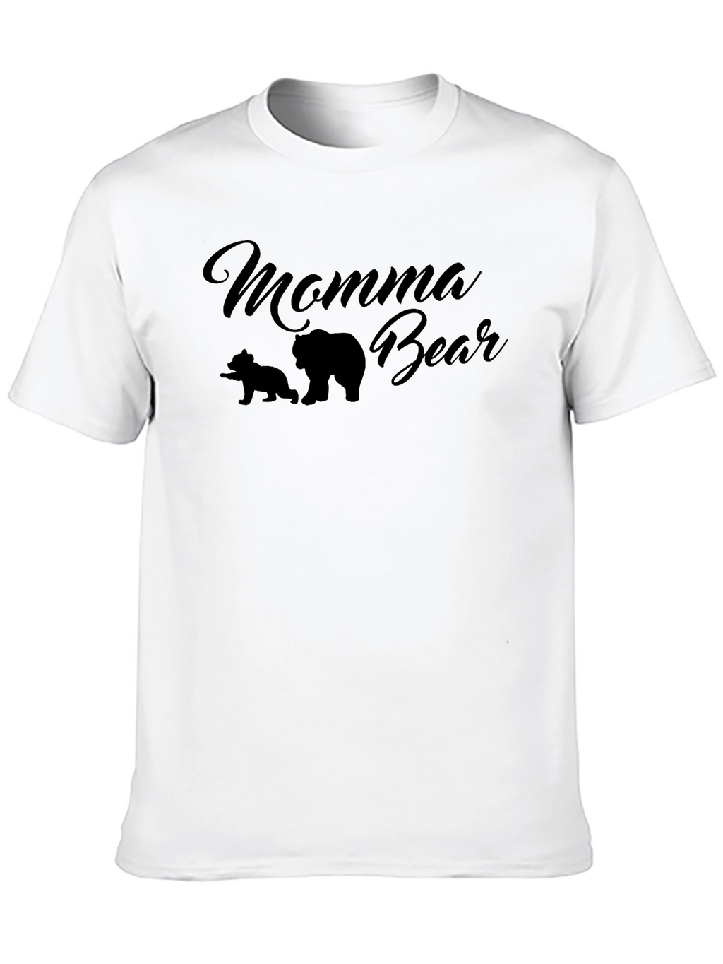 Momma Bear Graphic Tee - Black Crewneck