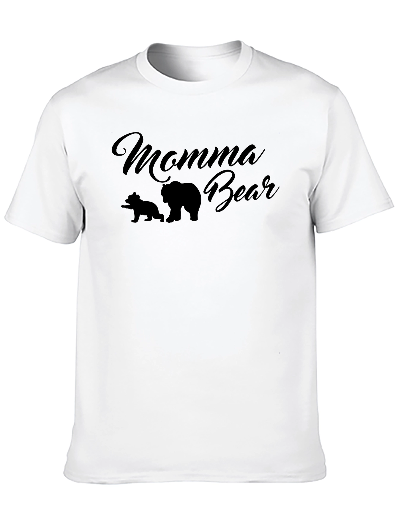 Momma Bear Graphic Tee - Black Crewneck