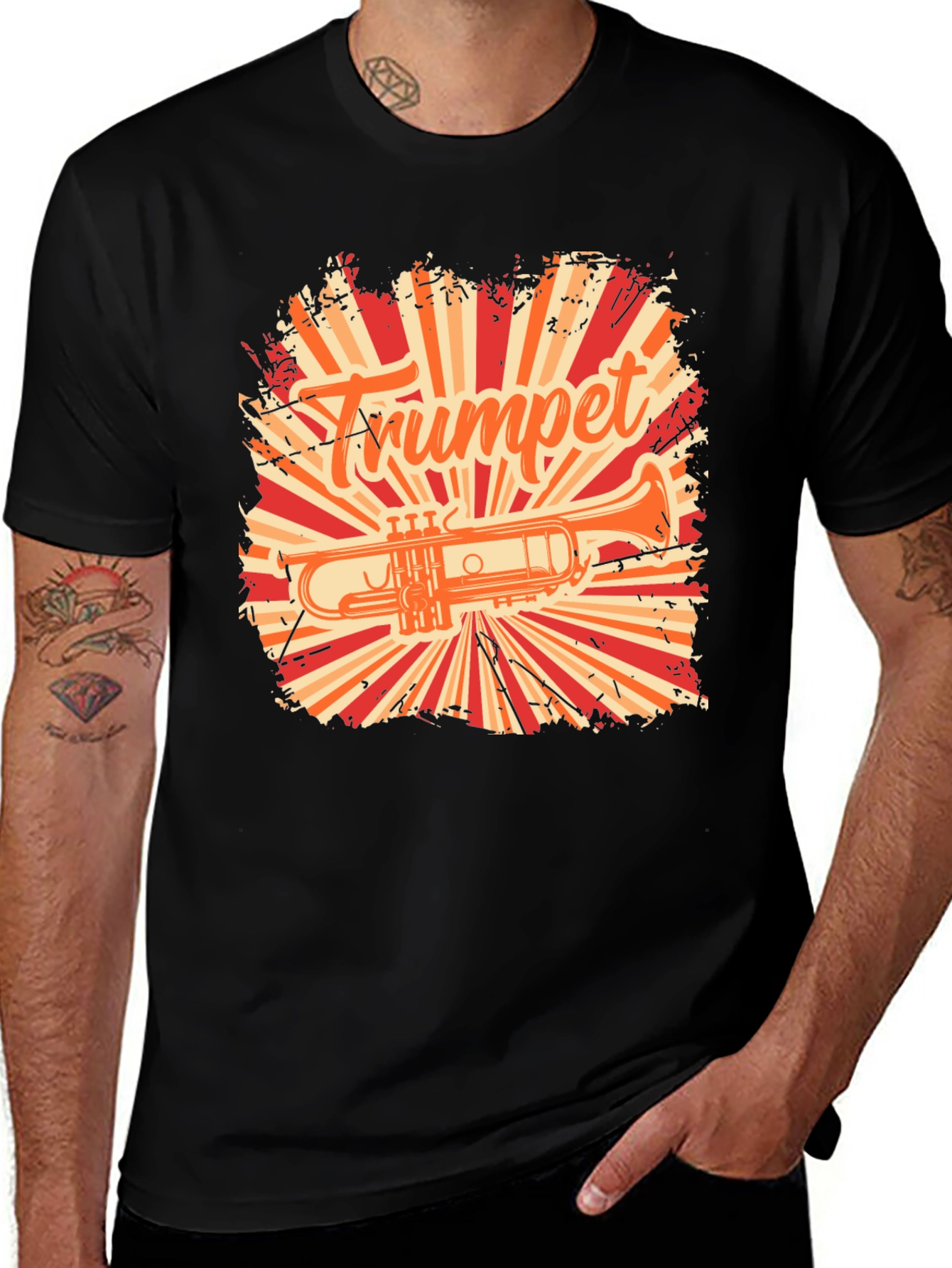 Vintage Trumpet T-Shirt - Musician Graphic Tee