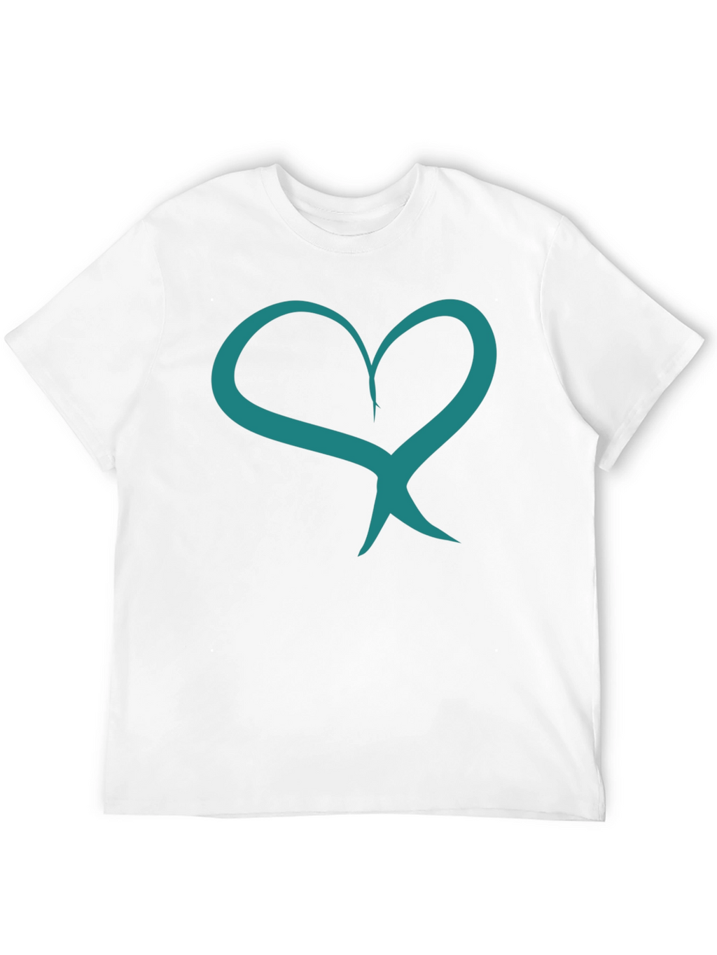 Heart Ribbon Graphic Tee - Black Casual Shirt