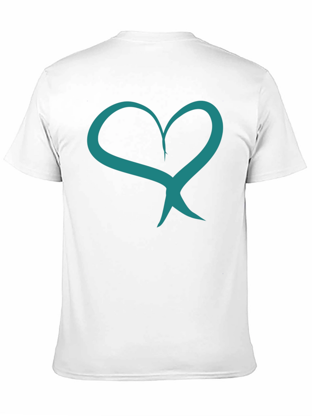Heart Ribbon Graphic Tee - Black Casual Shirt