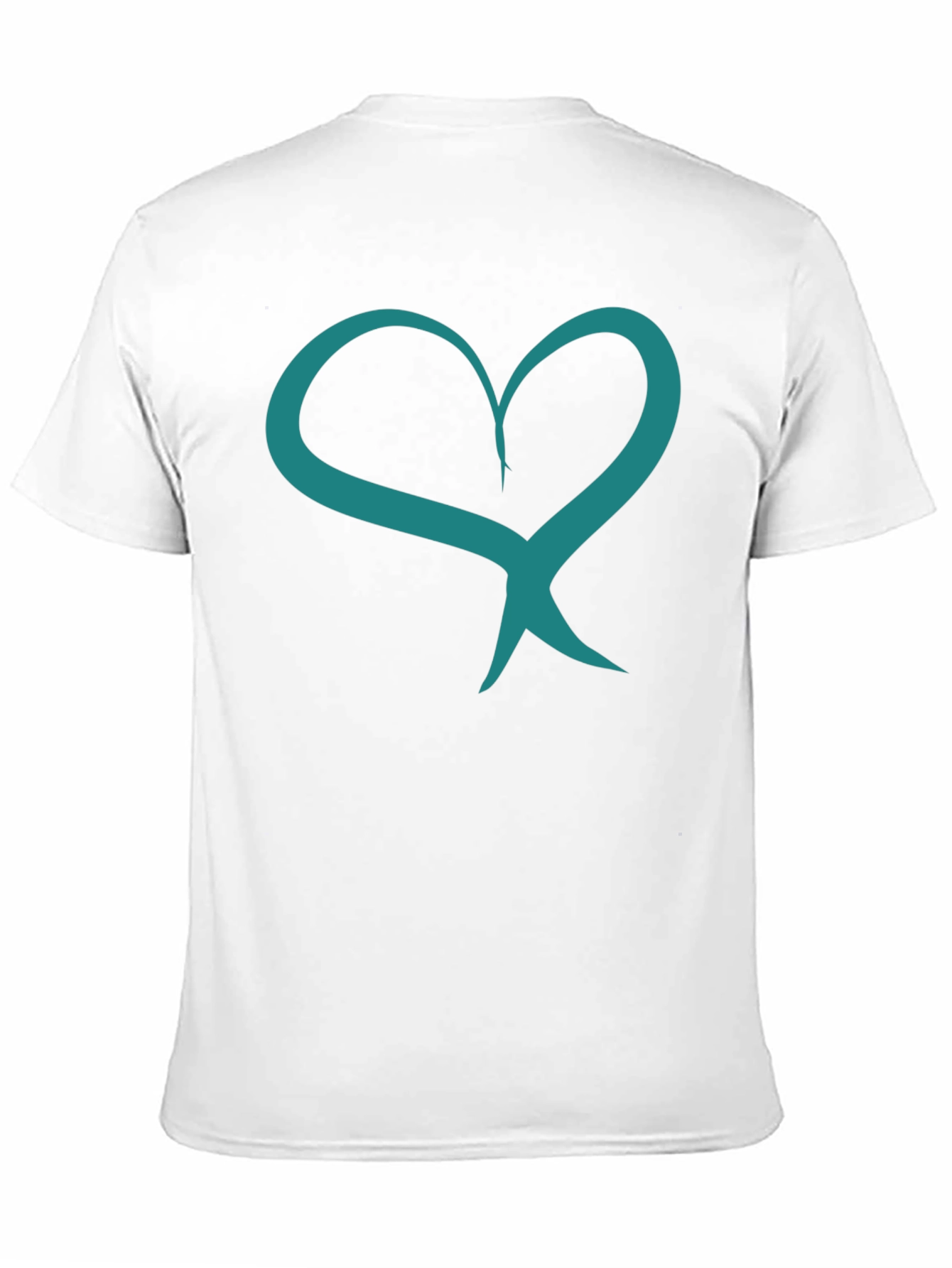 Heart Ribbon Graphic Tee - Black Casual Shirt