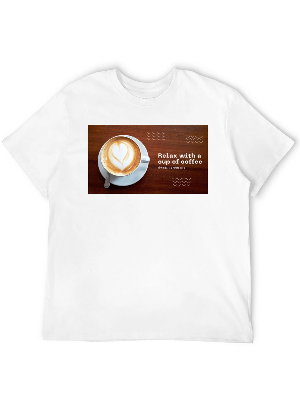 Relax with Coffee Black T-Shirt