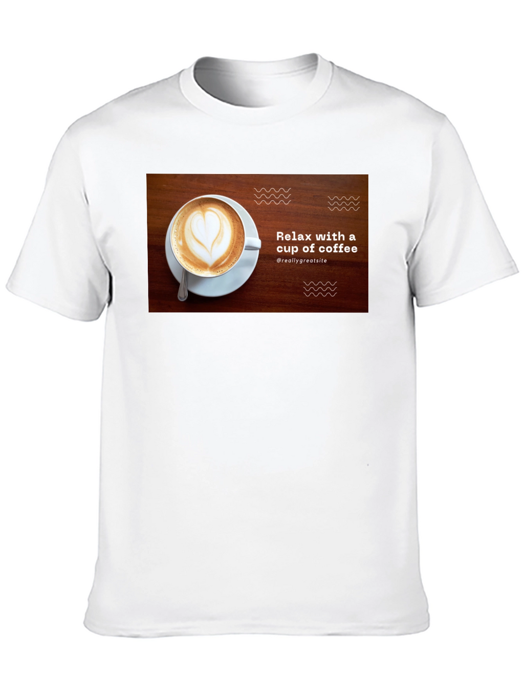 Relax with Coffee Black T-Shirt