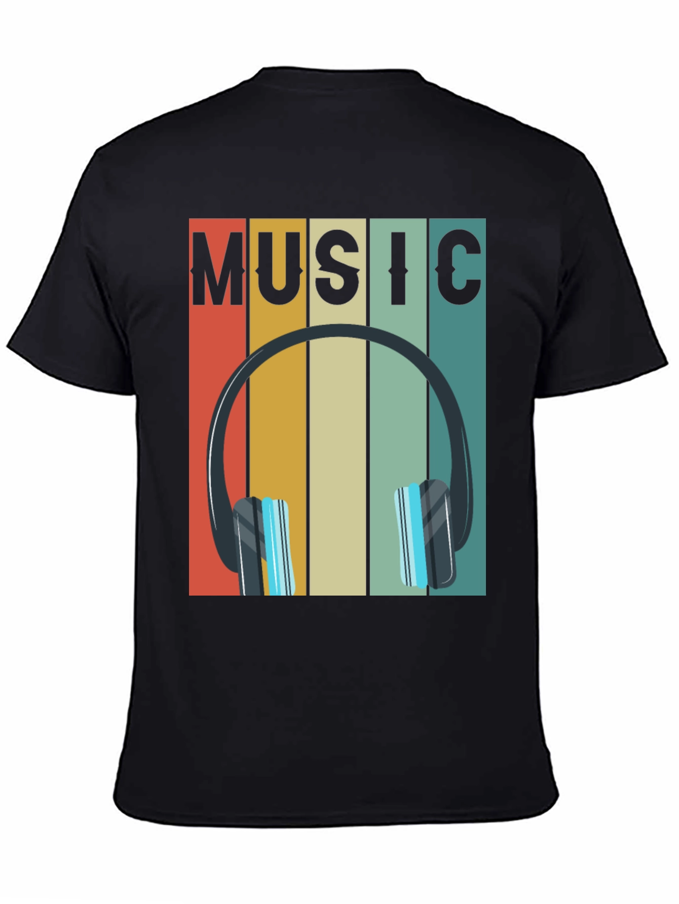 Retro Music Headphones Graphic Tee