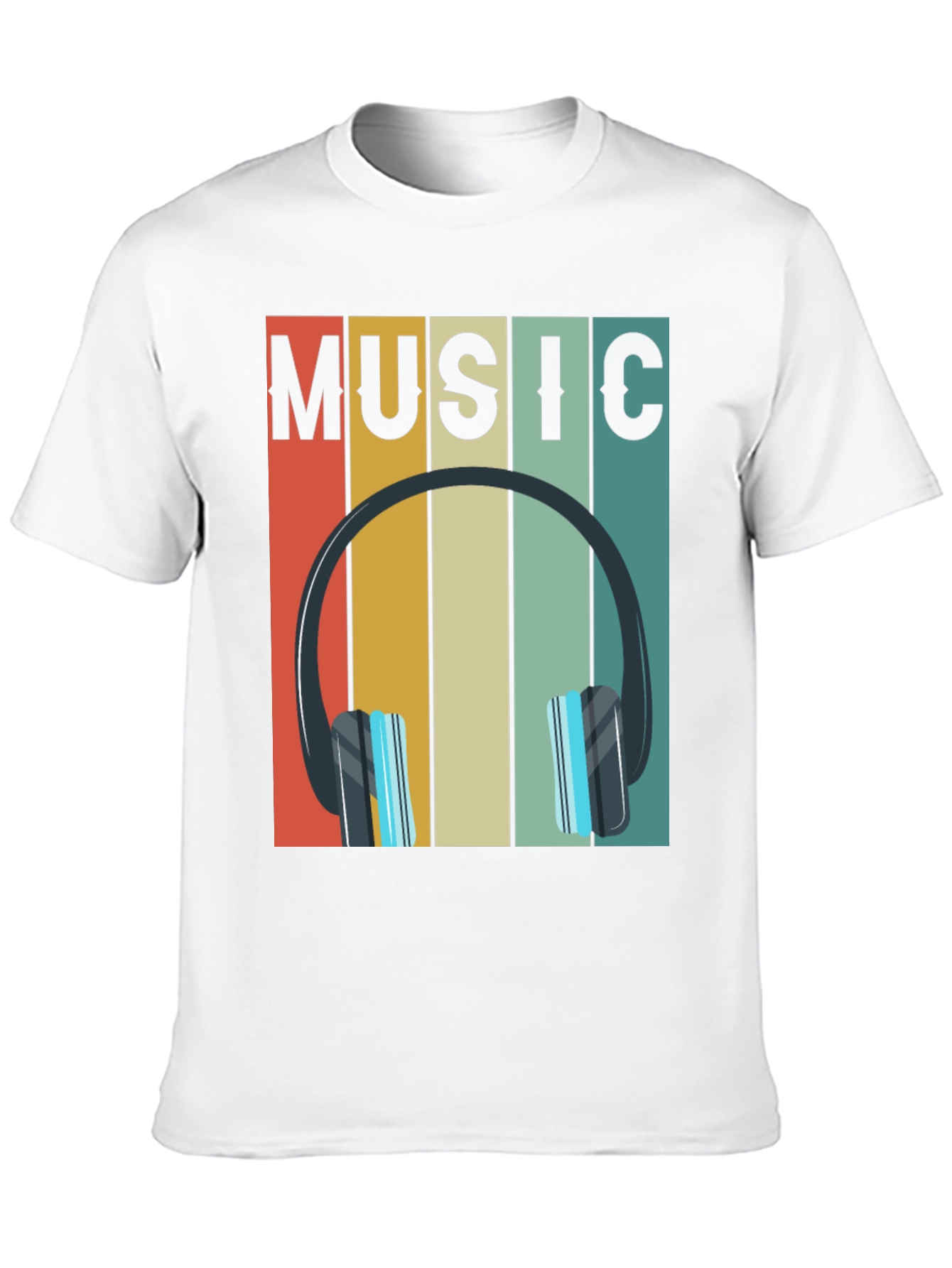 Retro Music Headphones Graphic Tee