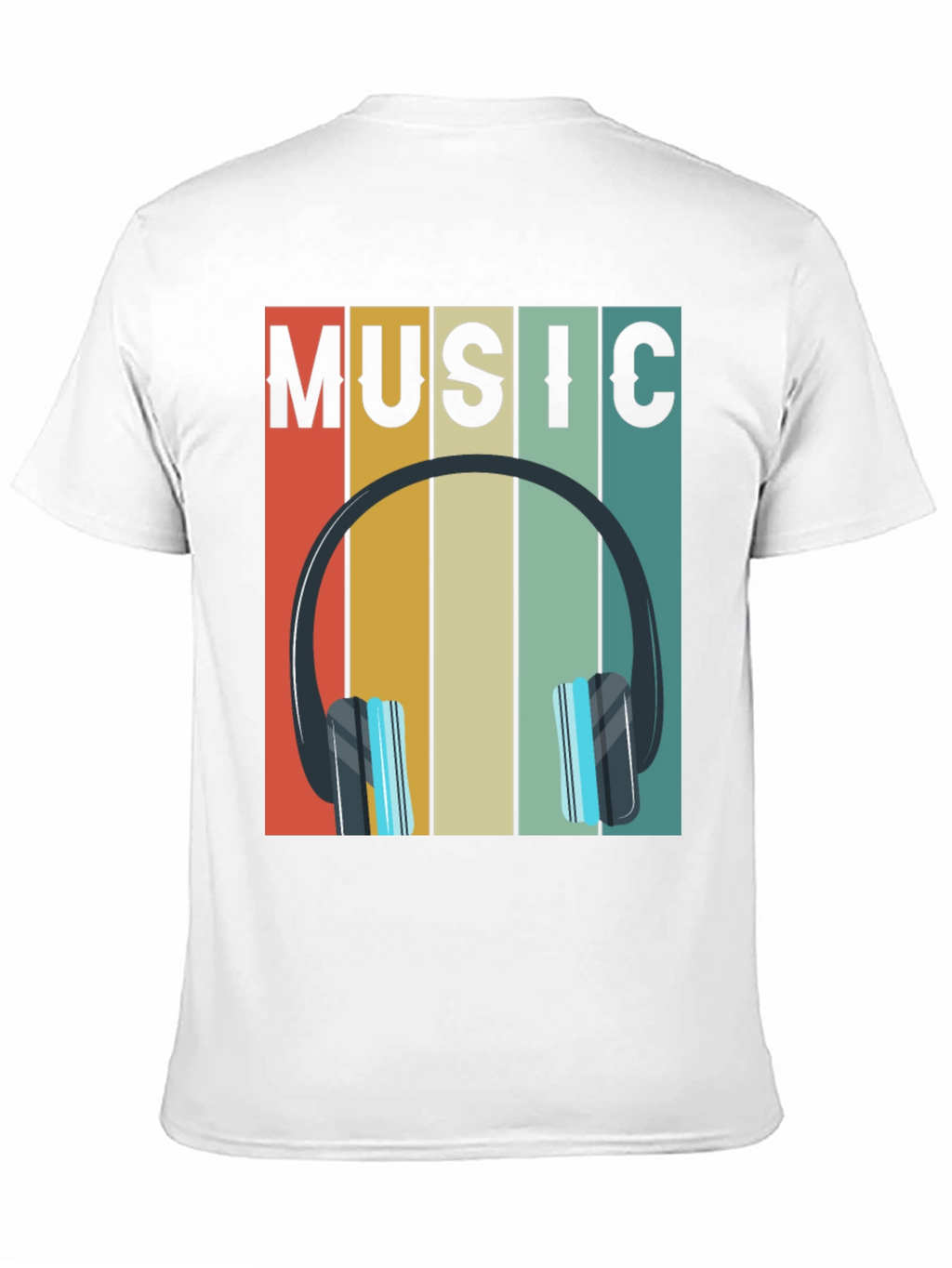 Retro Music Headphones Graphic Tee