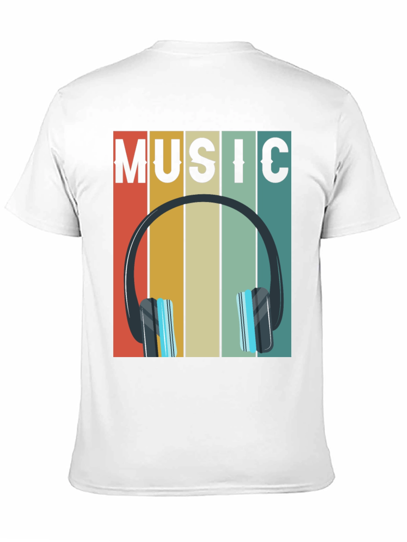 Retro Music Headphones Graphic Tee