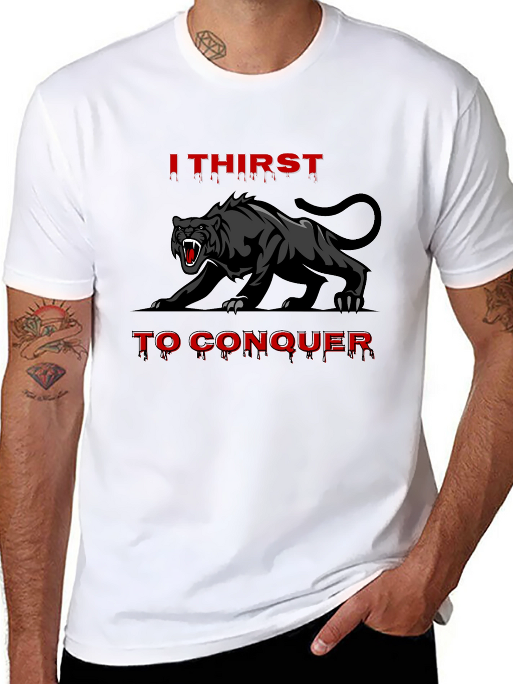 I Thirst To Conquer Black Panther Graphic Tee