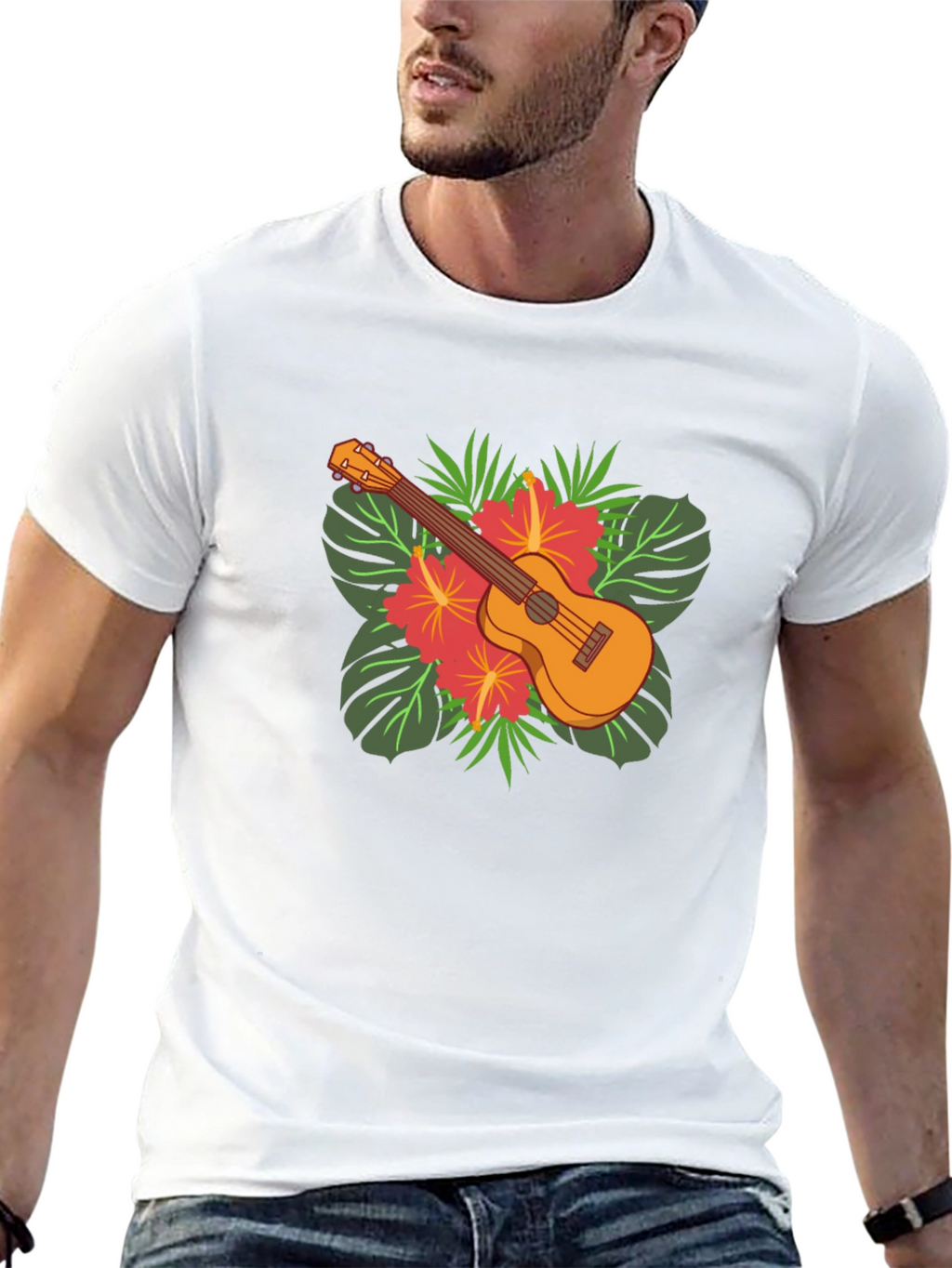 Tropical Ukulele Graphic Tee