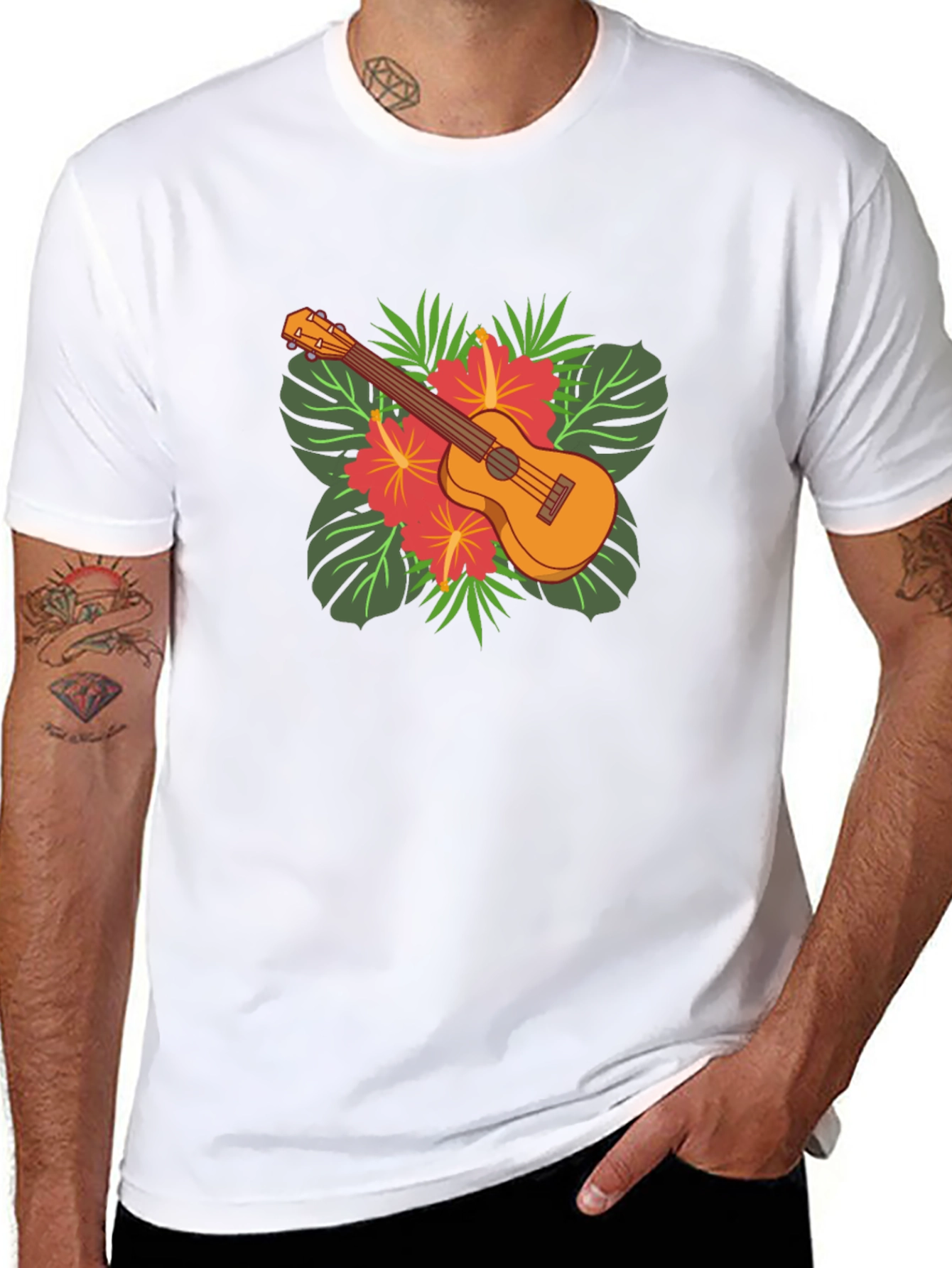 Tropical Ukulele Graphic Tee