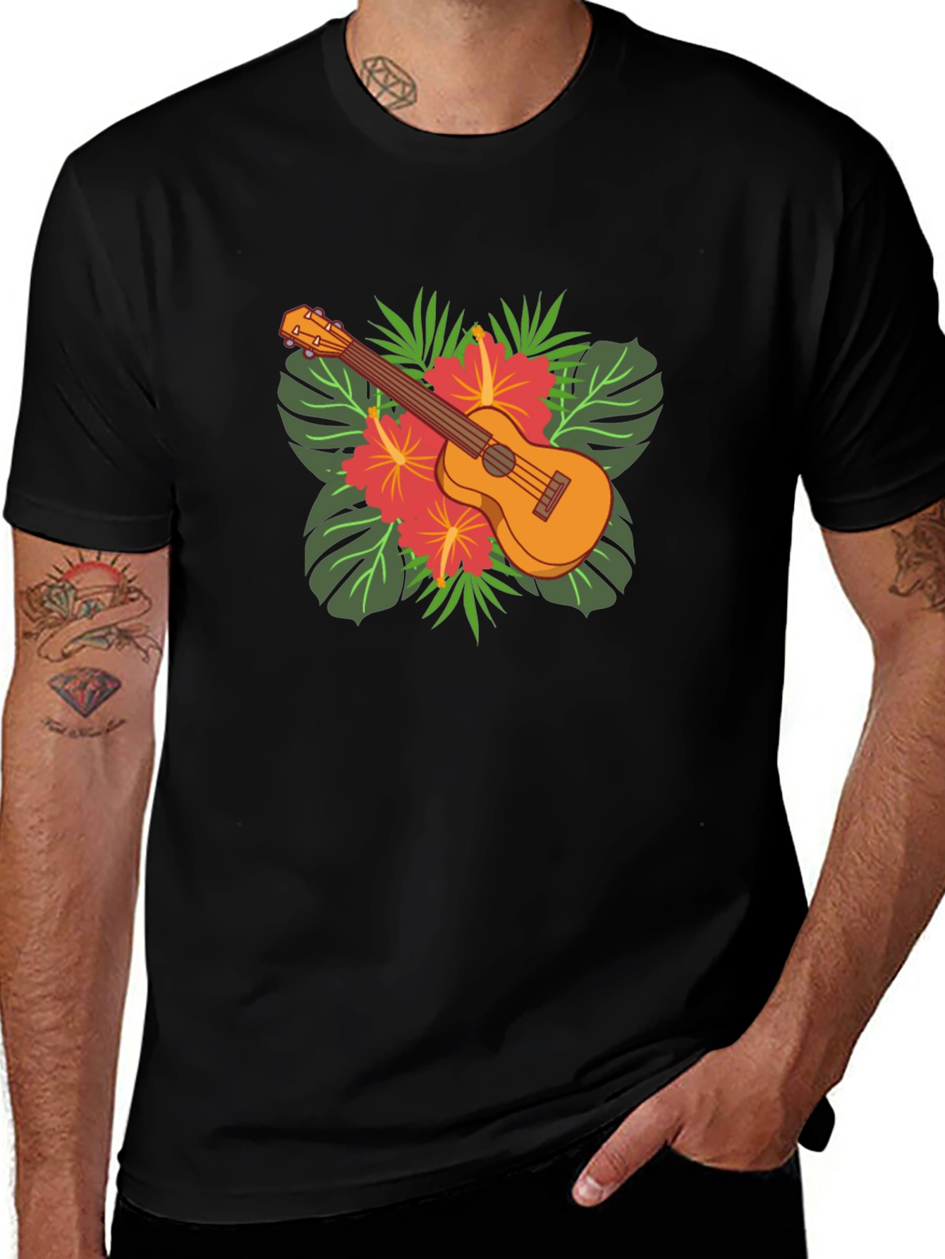 Tropical Ukulele Graphic Tee