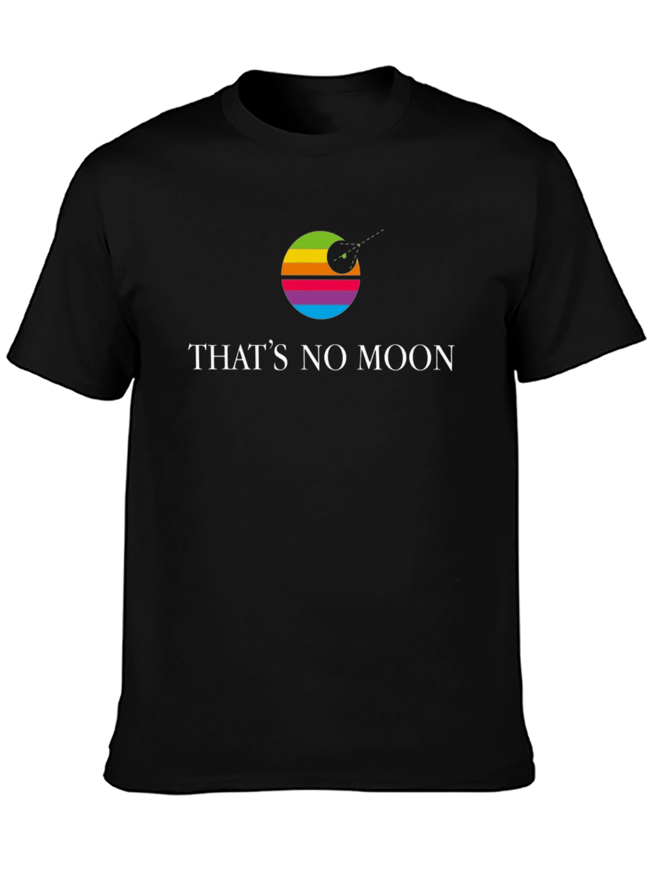 Thats No Moon Star Wars Rainbow Graphic T-Shirt