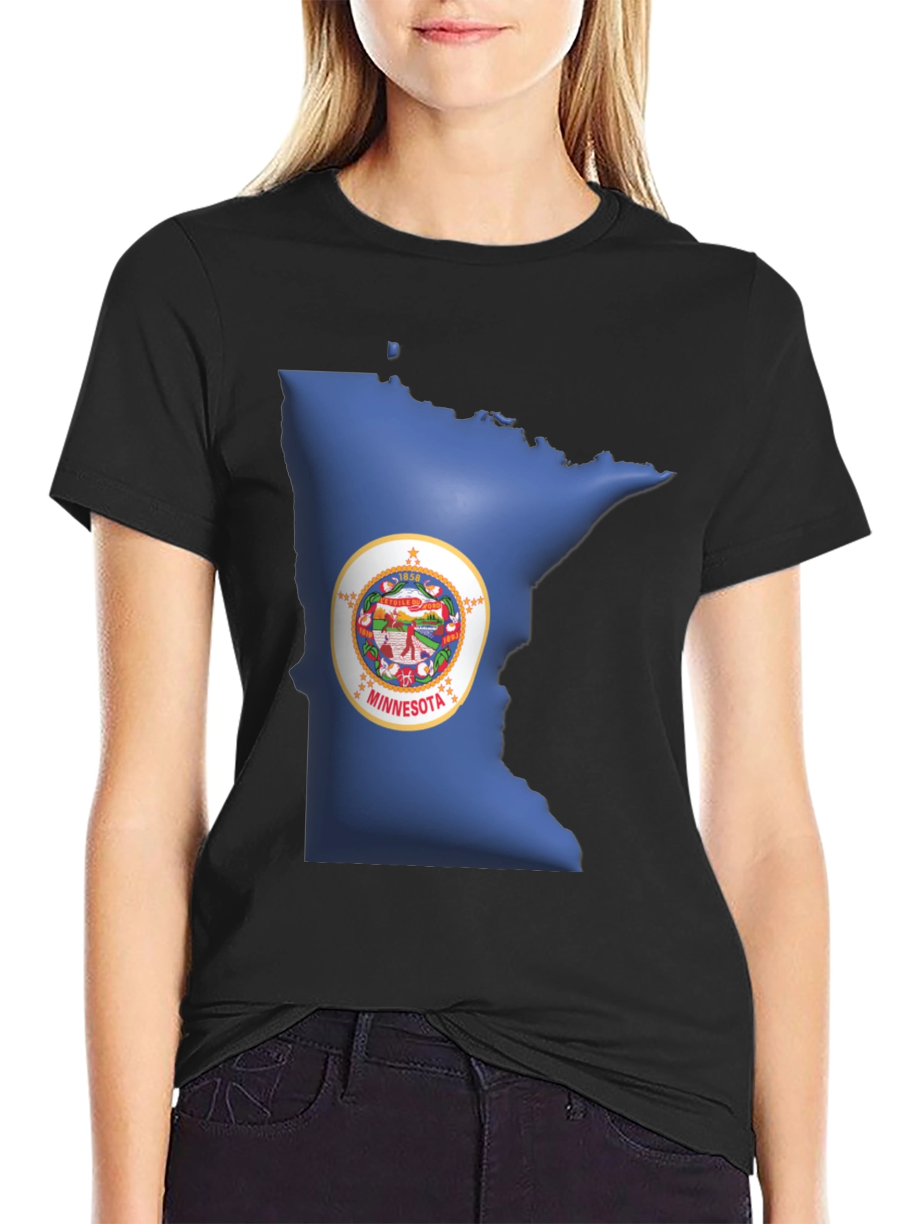 Minnesota State Pride Black T-Shirt