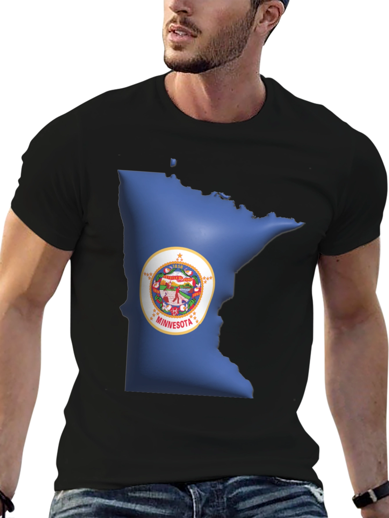 Minnesota State Pride Black T-Shirt