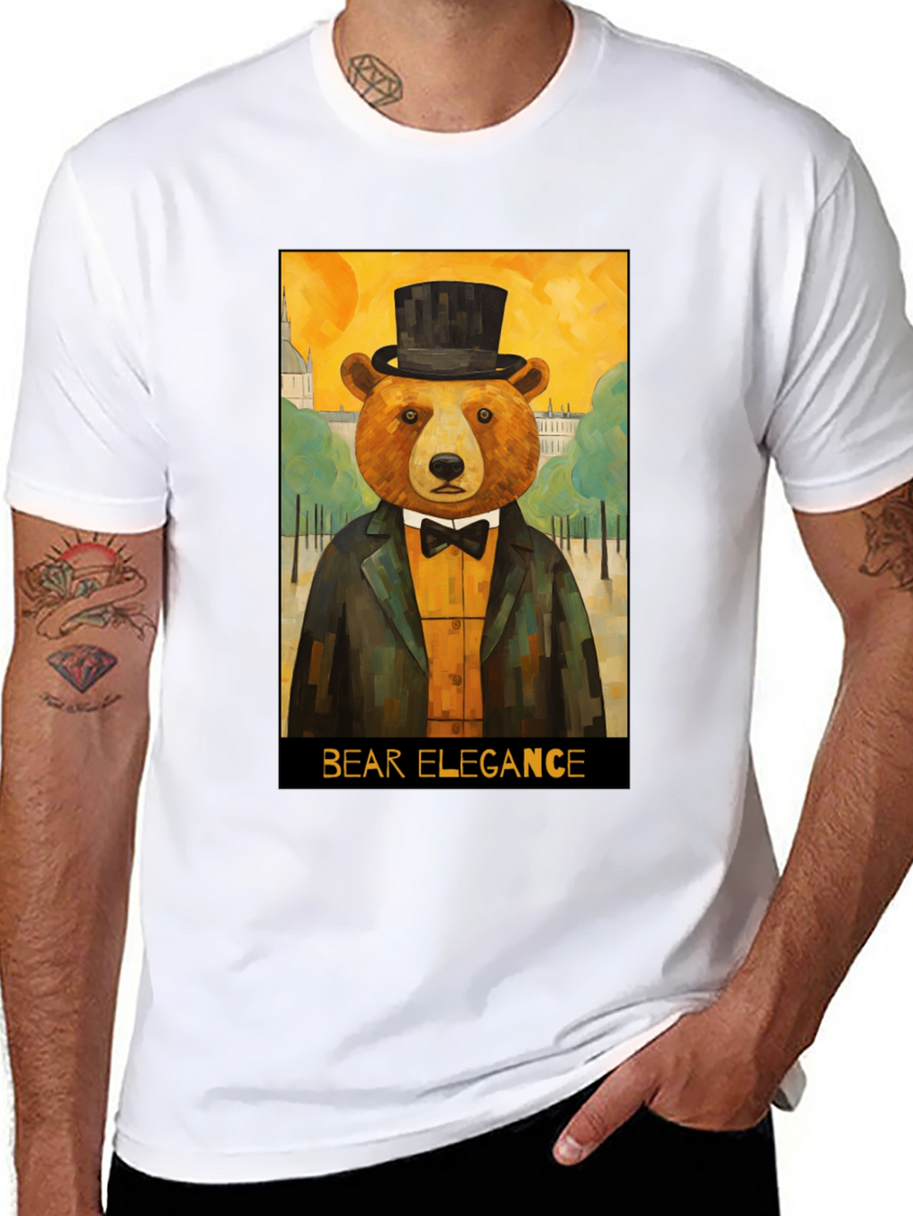 Bear Elegance Graphic Tee