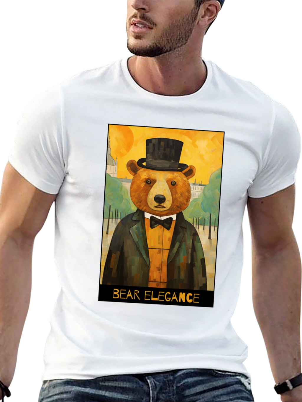Bear Elegance Graphic Tee