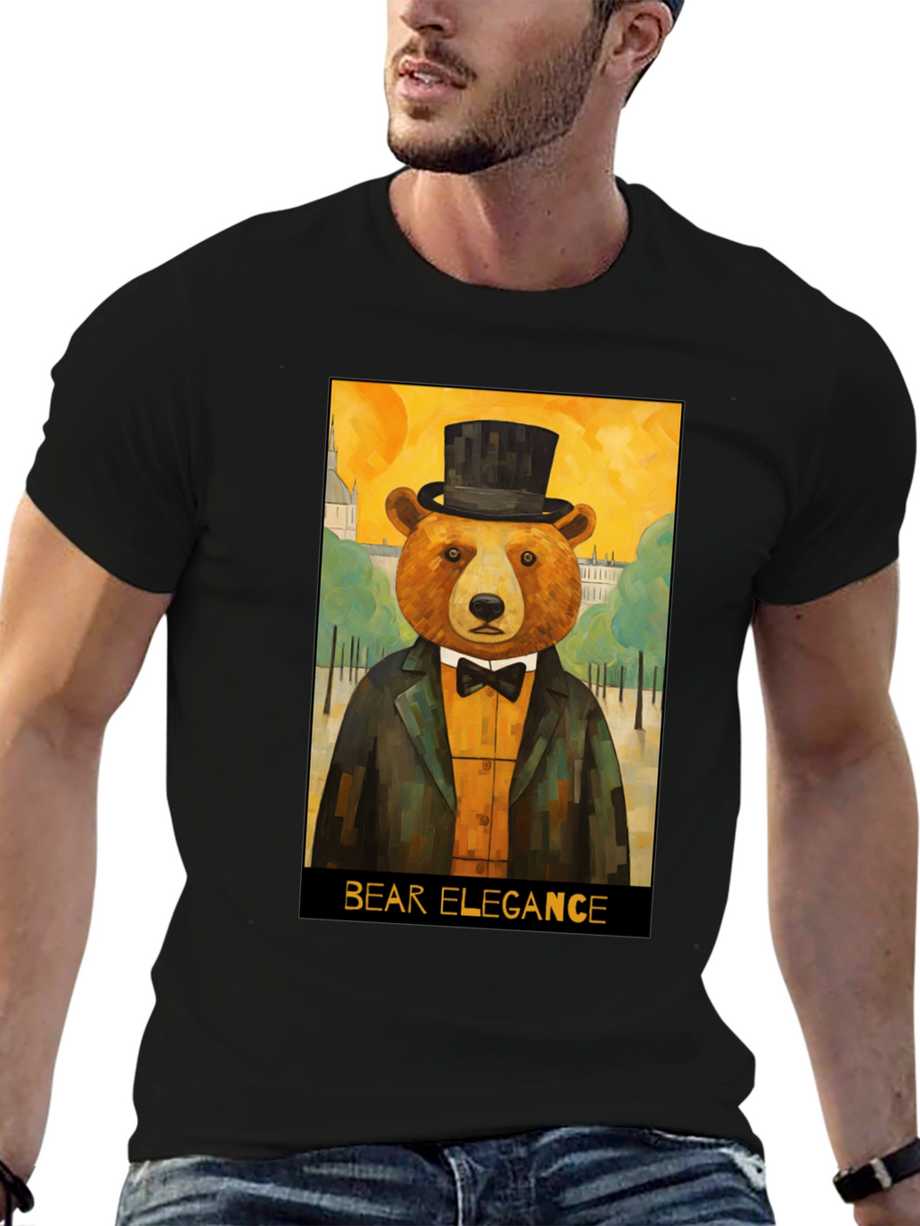 Bear Elegance Graphic Tee