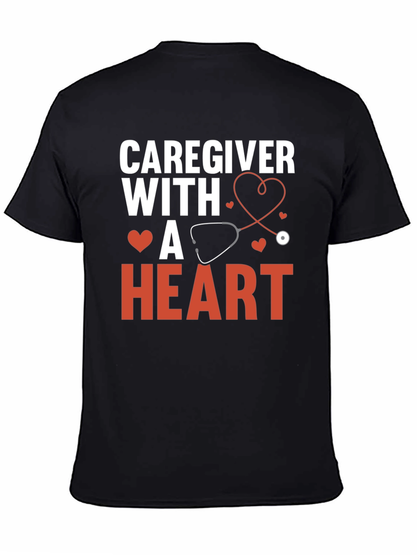 Caregiver With a Heart Graphic Tee