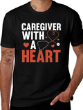 Caregiver With a Heart Graphic Tee