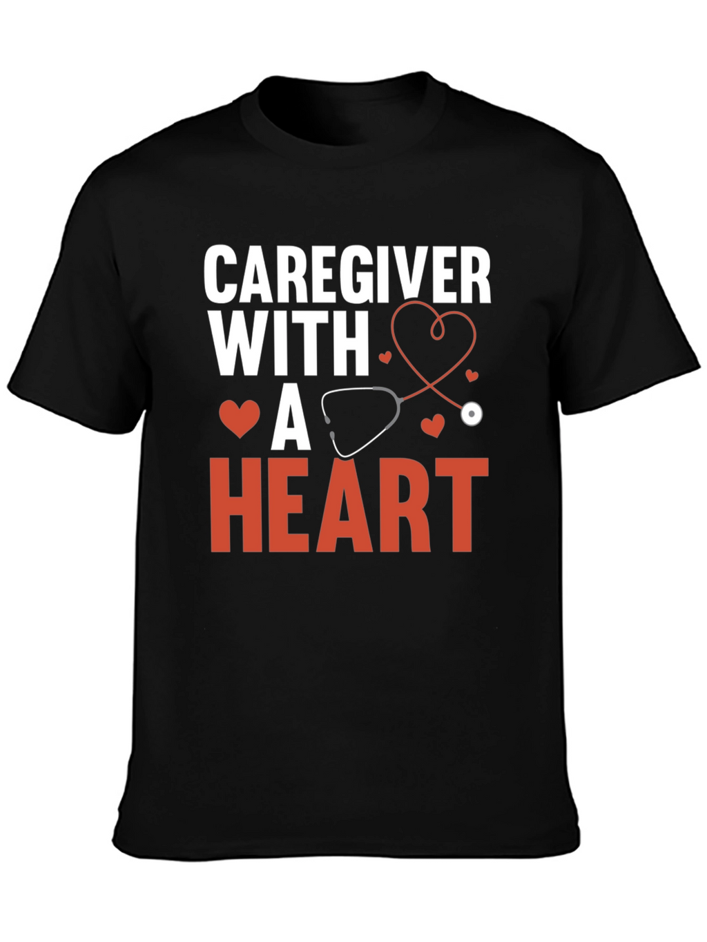 Caregiver With a Heart Graphic Tee