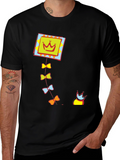 Crown Kite Graphic Tee - Stylish Black T-Shirt