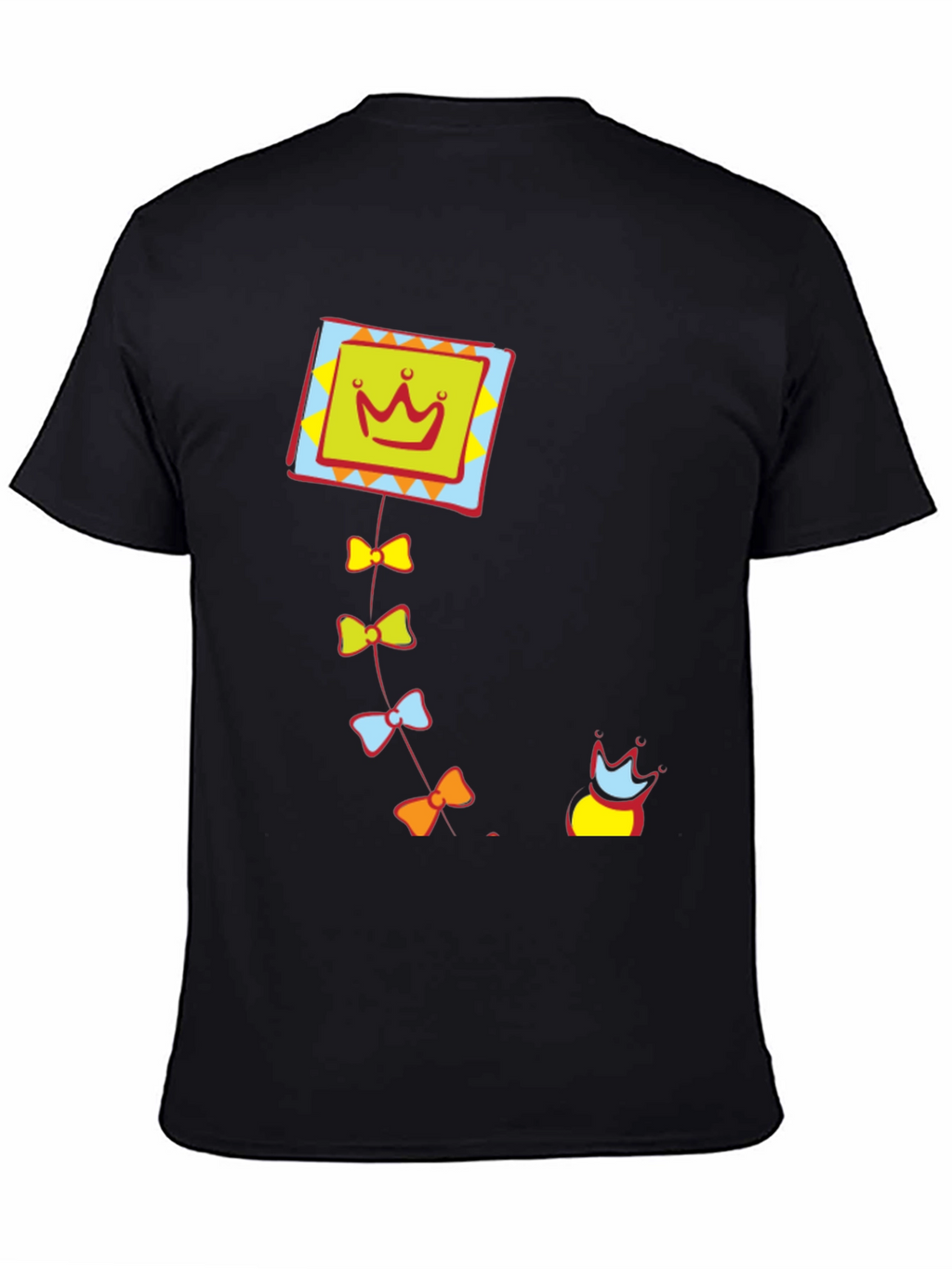 Crown Kite Graphic Tee - Stylish Black T-Shirt