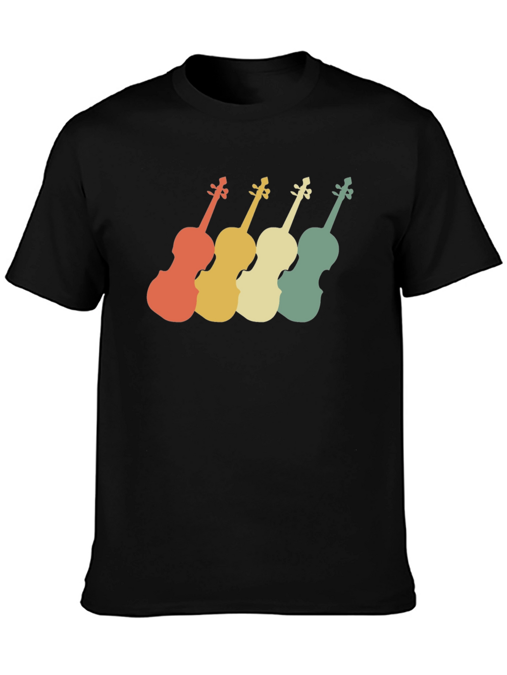 Retro Violin T-Shirt - Musical Instrument Tee