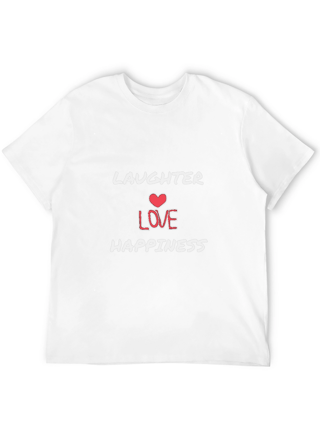 Laughter Love Happiness Graphic Tee - Black