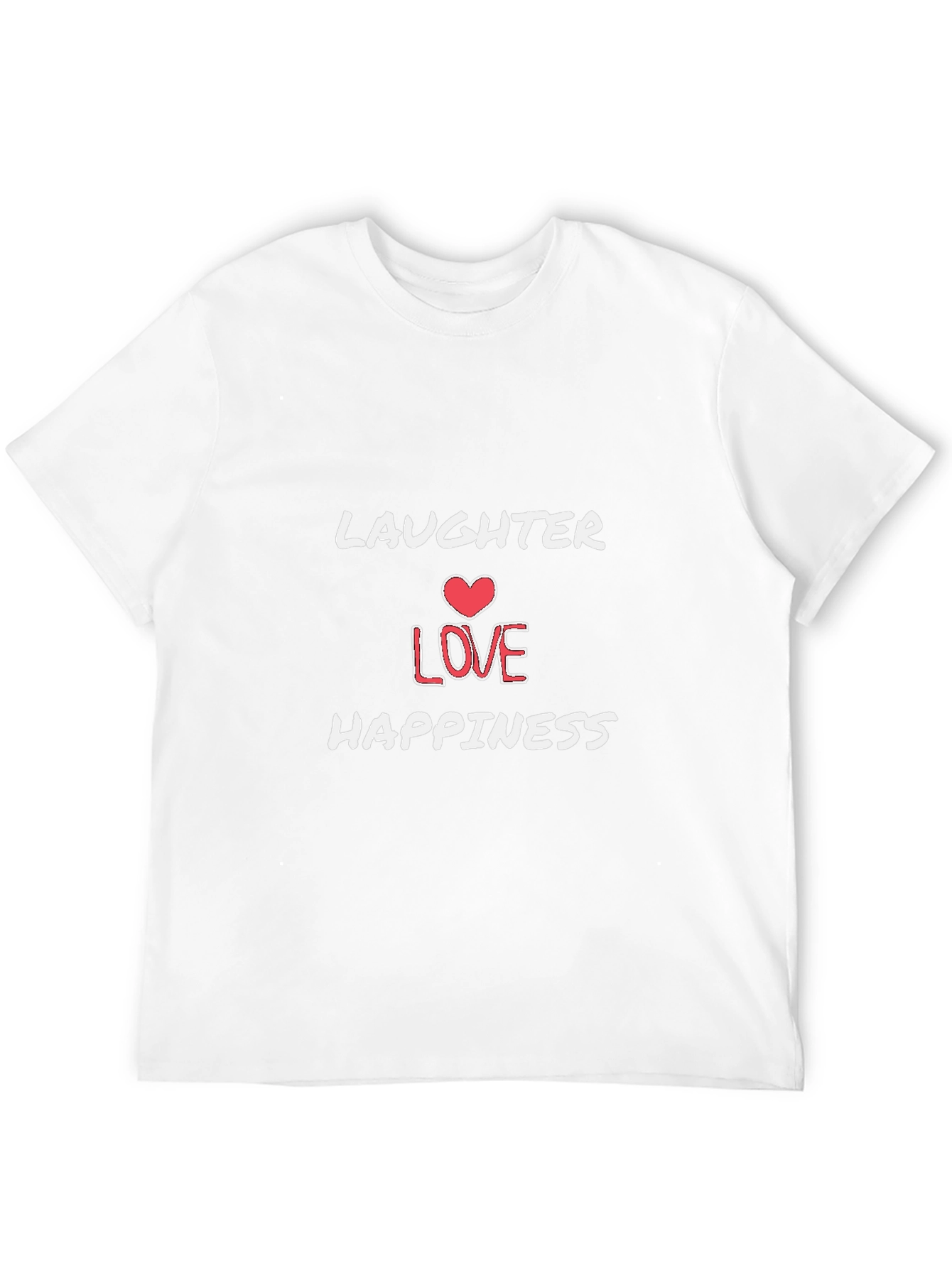 Laughter Love Happiness Graphic Tee - Black