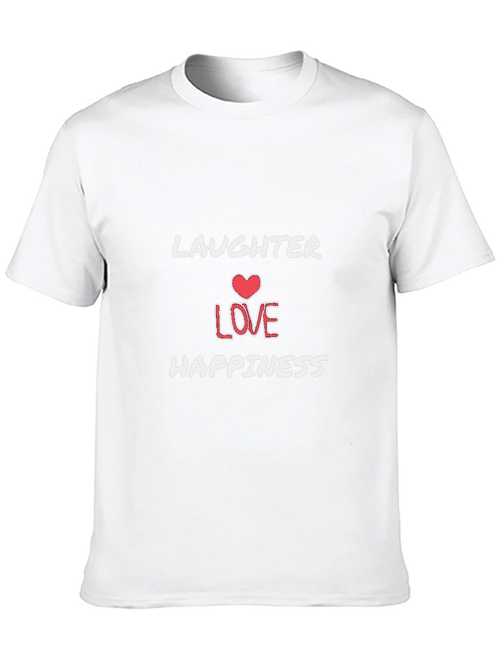 Laughter Love Happiness Graphic Tee - Black