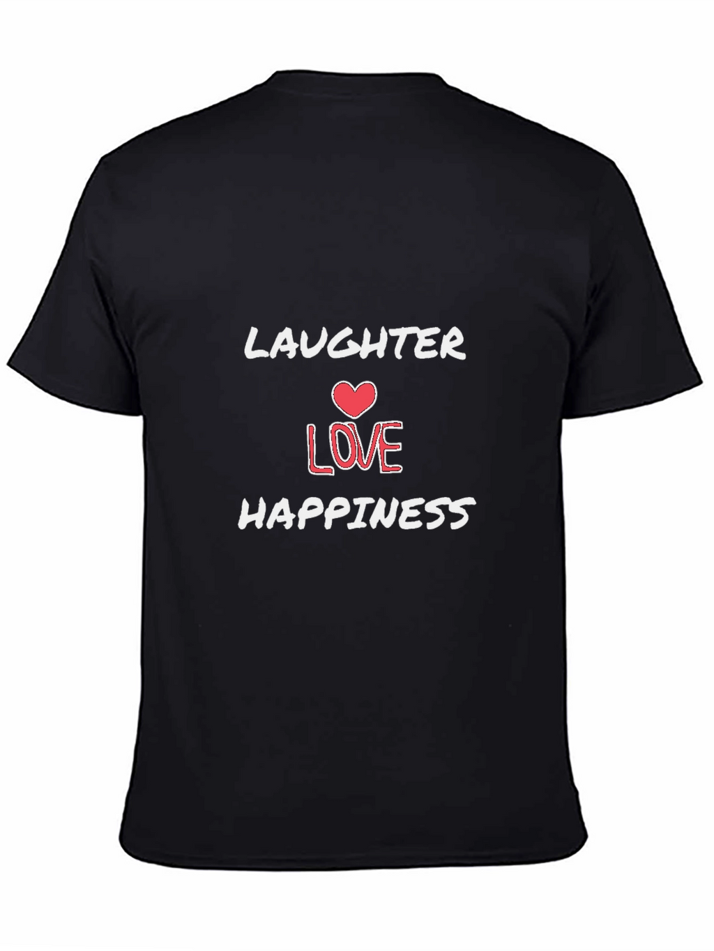 Laughter Love Happiness Graphic Tee - Black