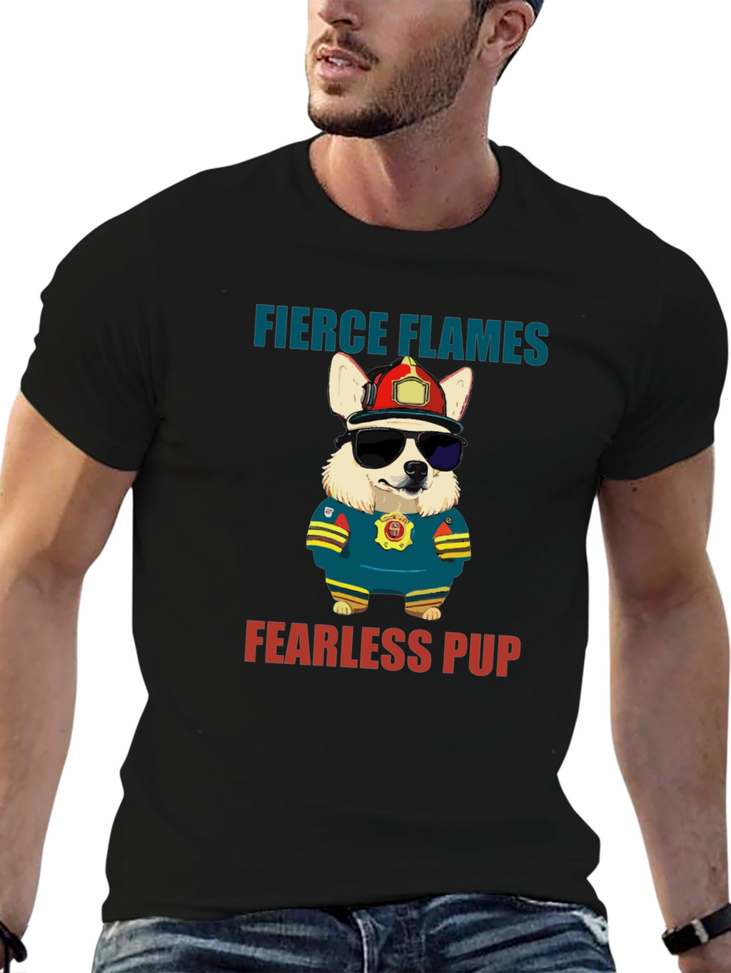 Fierce Flames Fearless Pup T-Shirt