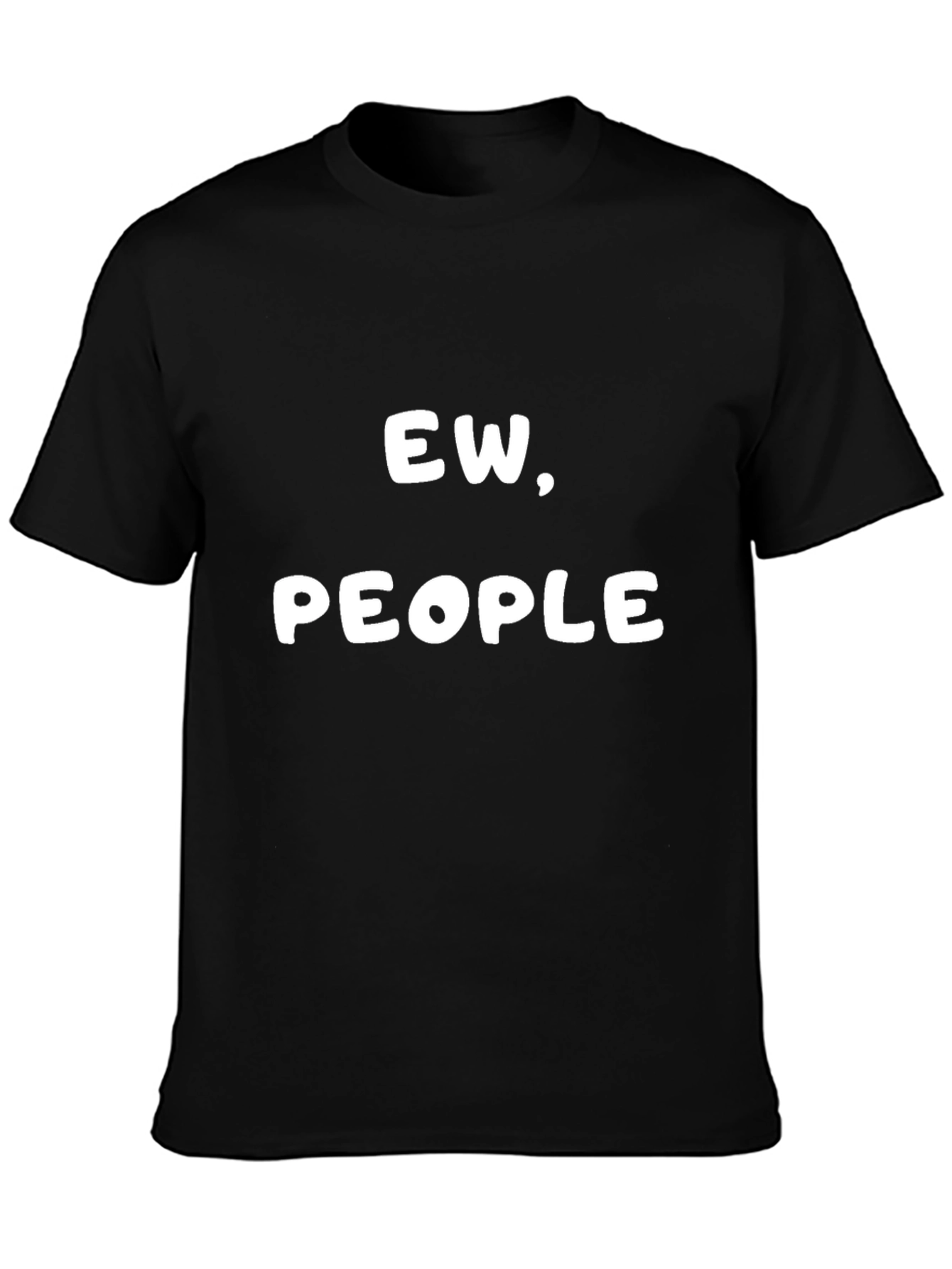 Ew People Graphic Tee - Black Crew Neck T-Shirt