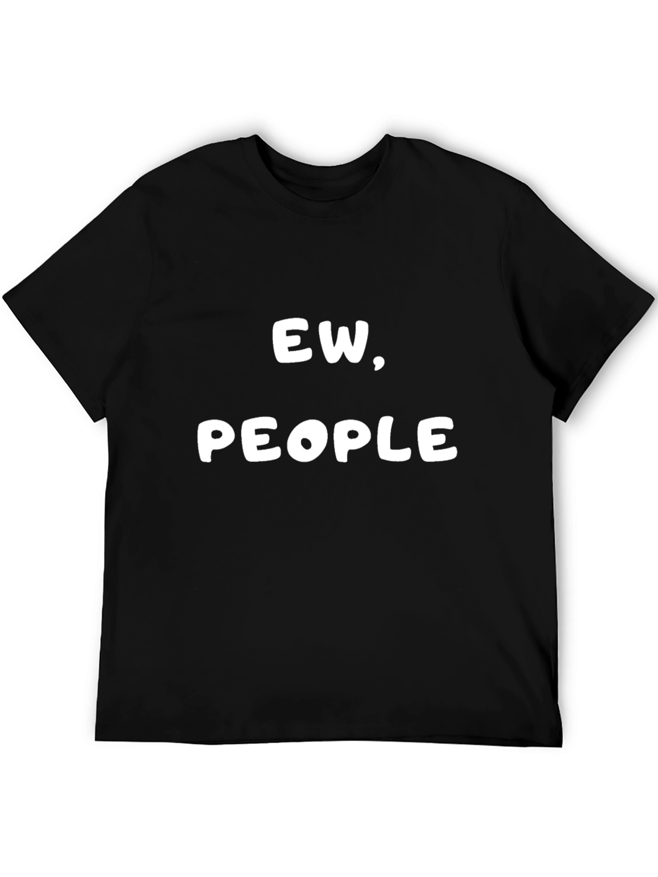 Ew People Graphic Tee - Black Crew Neck T-Shirt
