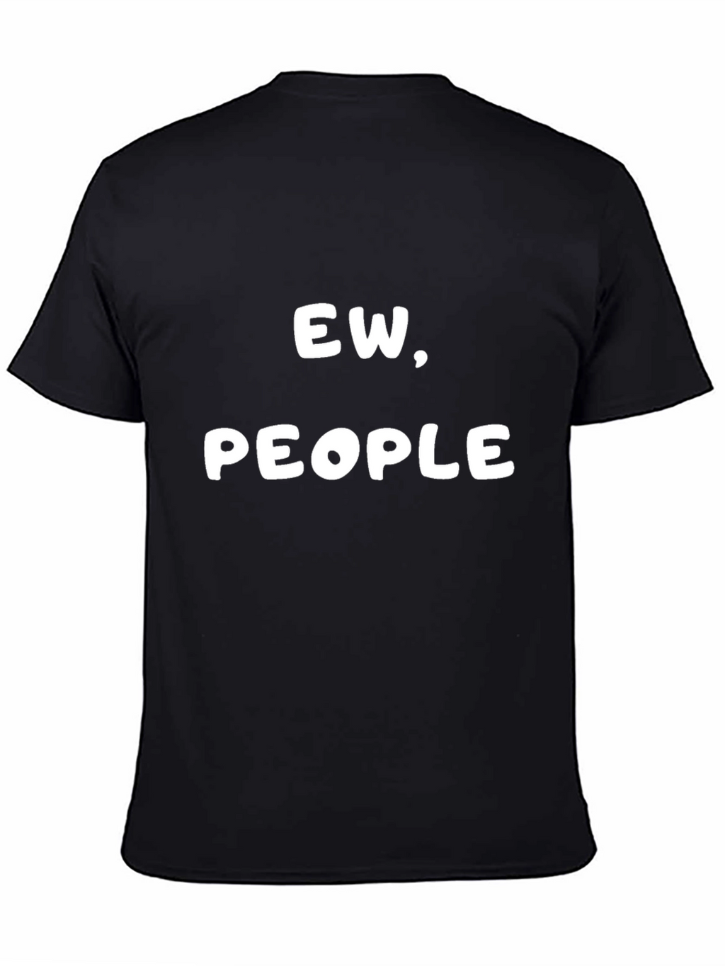 Ew People Graphic Tee - Black Crew Neck T-Shirt