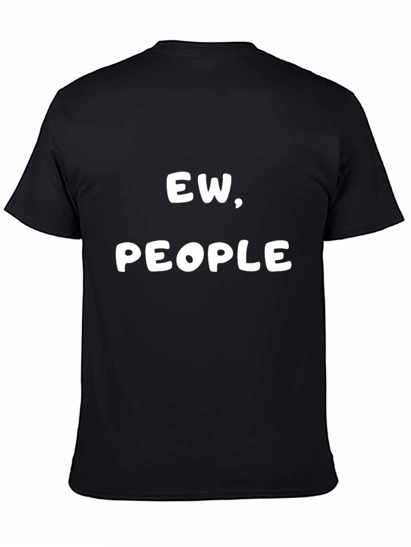 Ew People Graphic Tee - Black Crew Neck T-Shirt